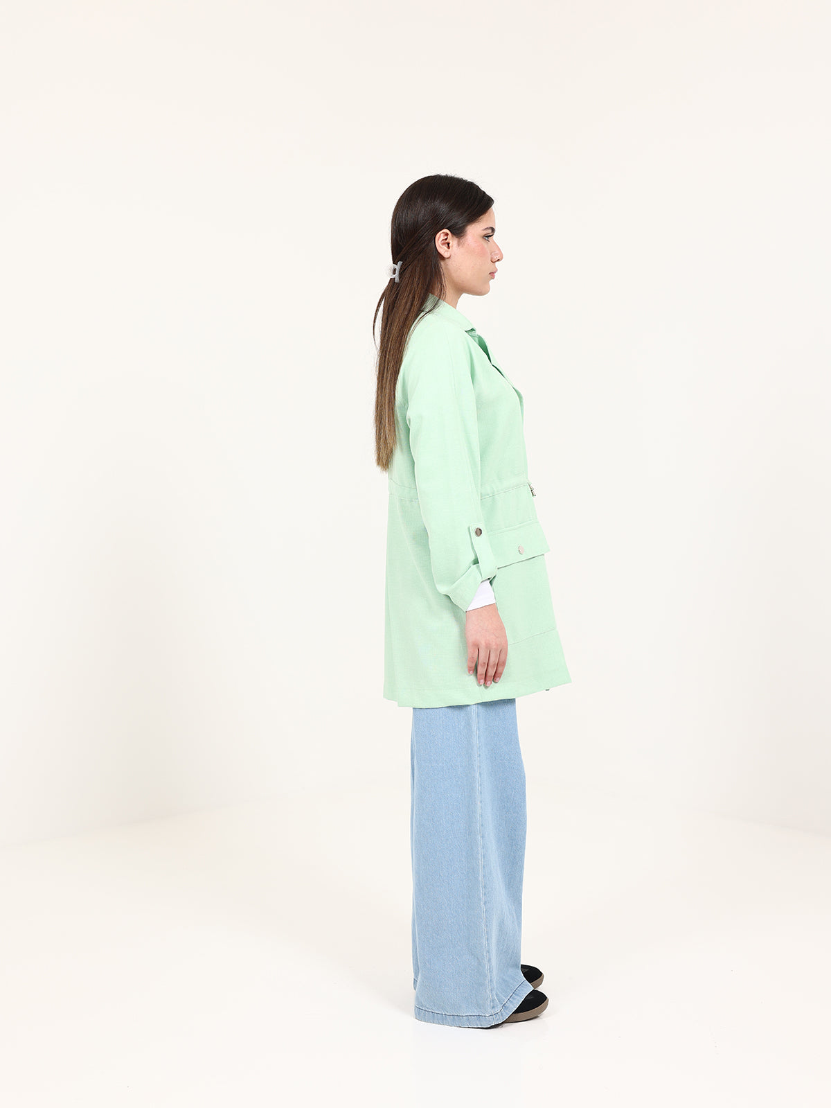 Light Green Urban Waist Blazer