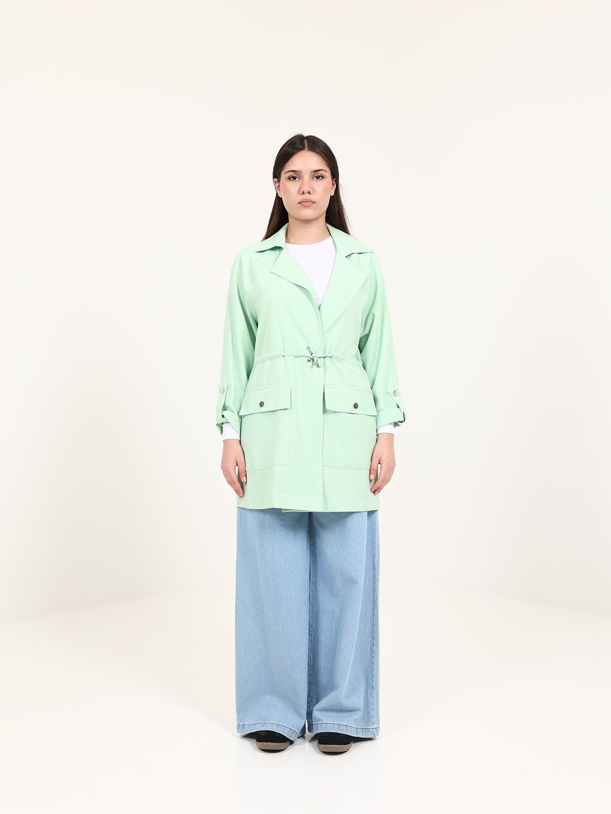 Light Green Urban Waist Blazer