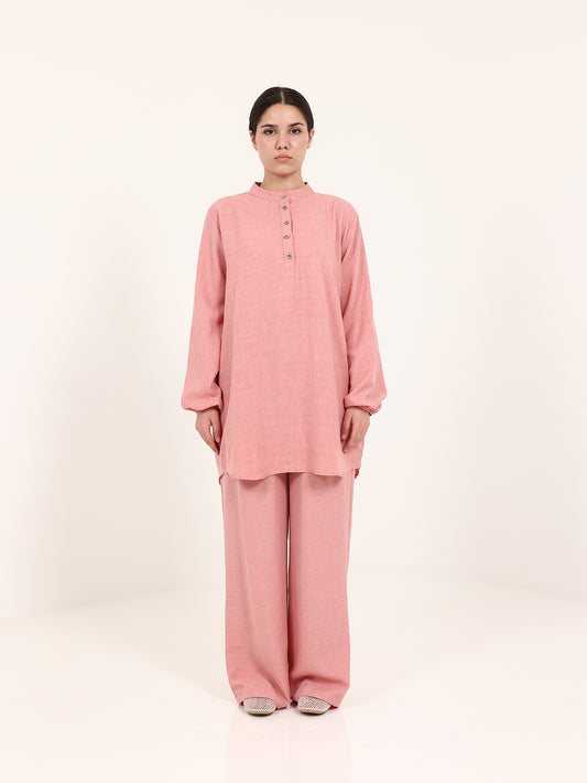 Light Pink Linen Cotton Set