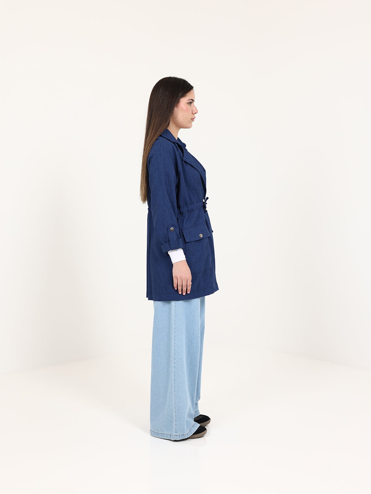 Navy Blue Urban Waist Blazer