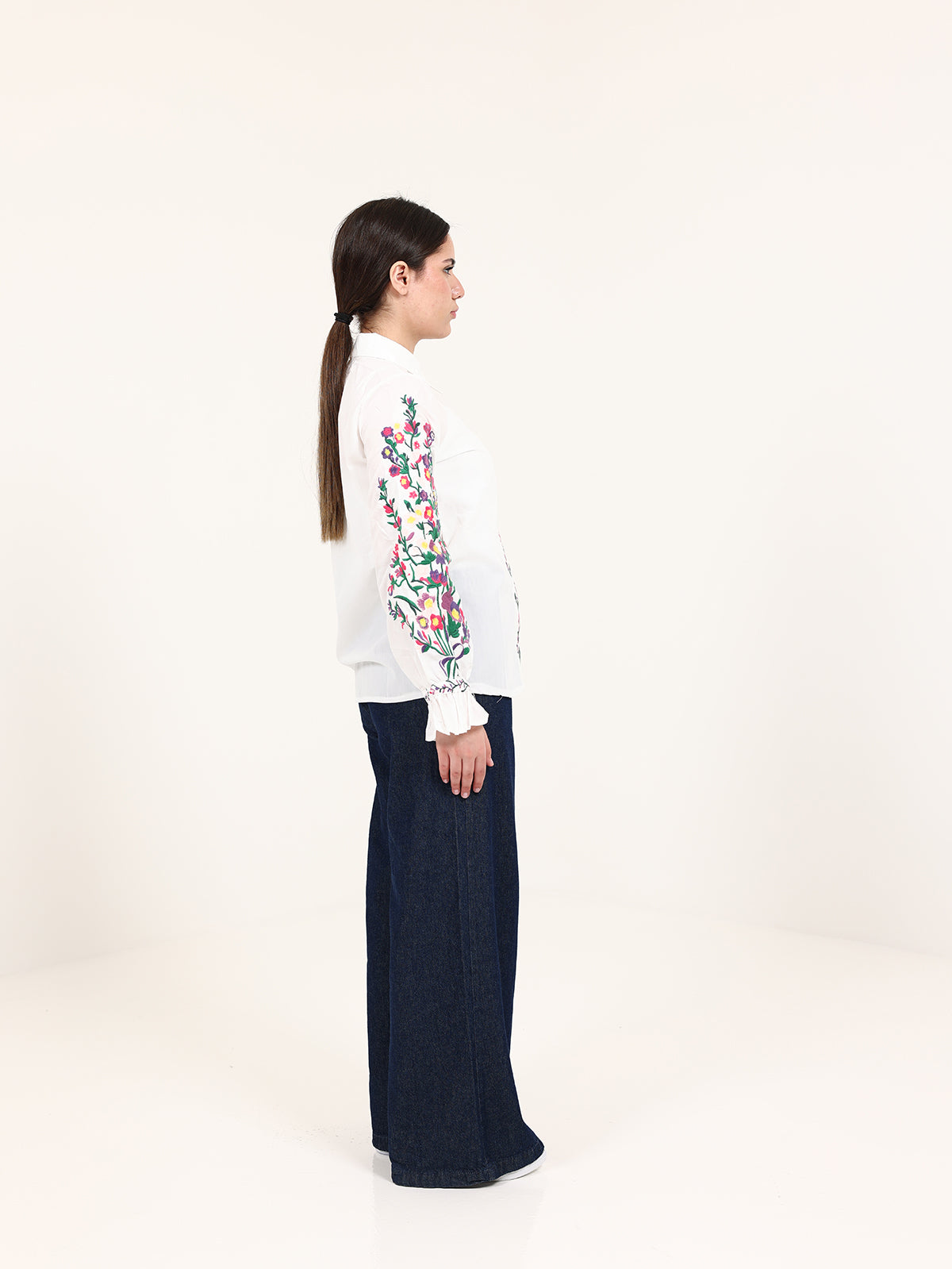Off-White Linen Bloom Shirt