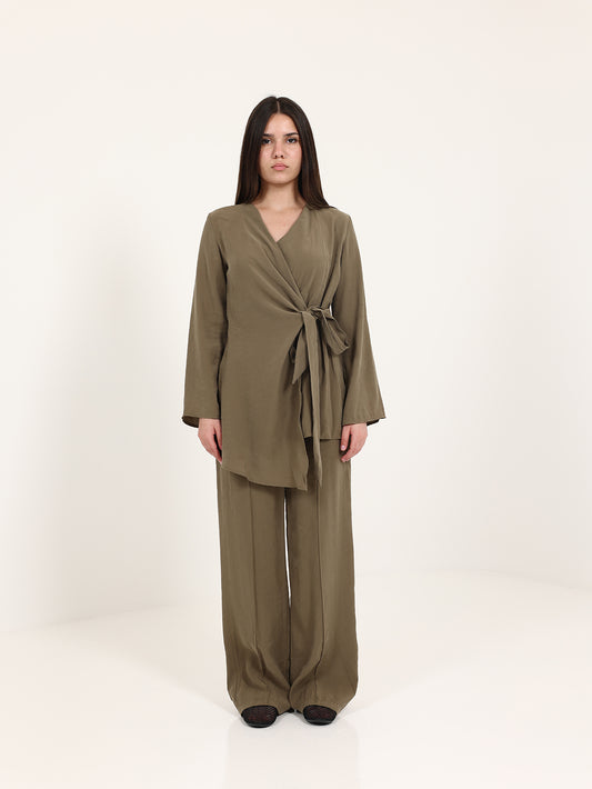 Olive Green Wrap Style Set