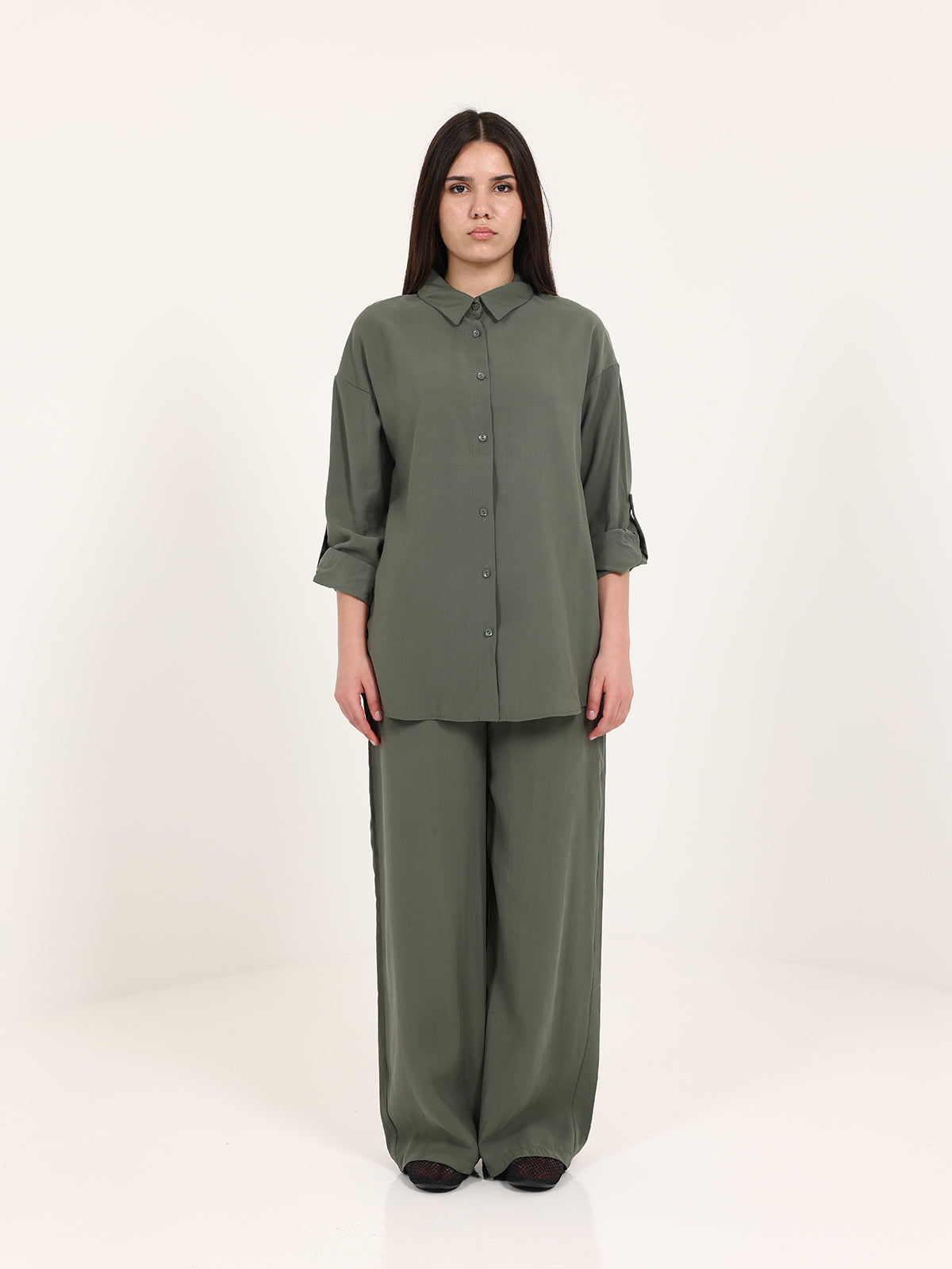 Olive High-Low Hem Modal Set