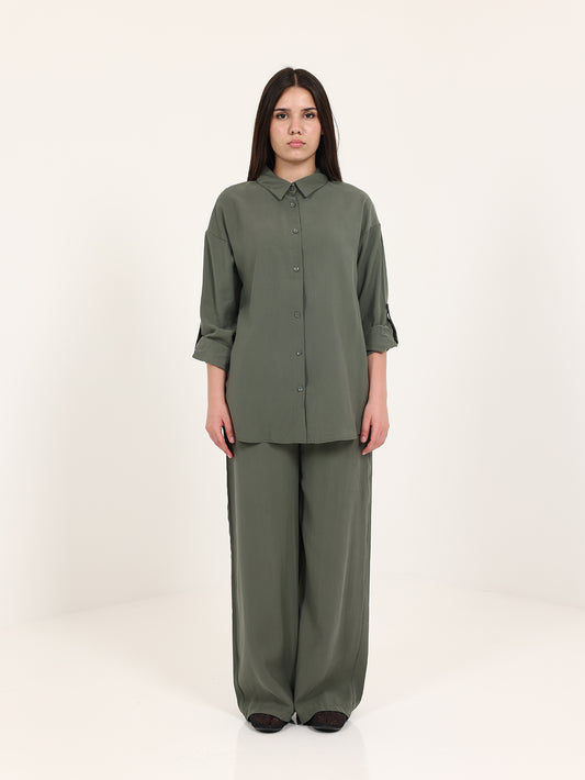 Olive High-Low Hem Modal Set