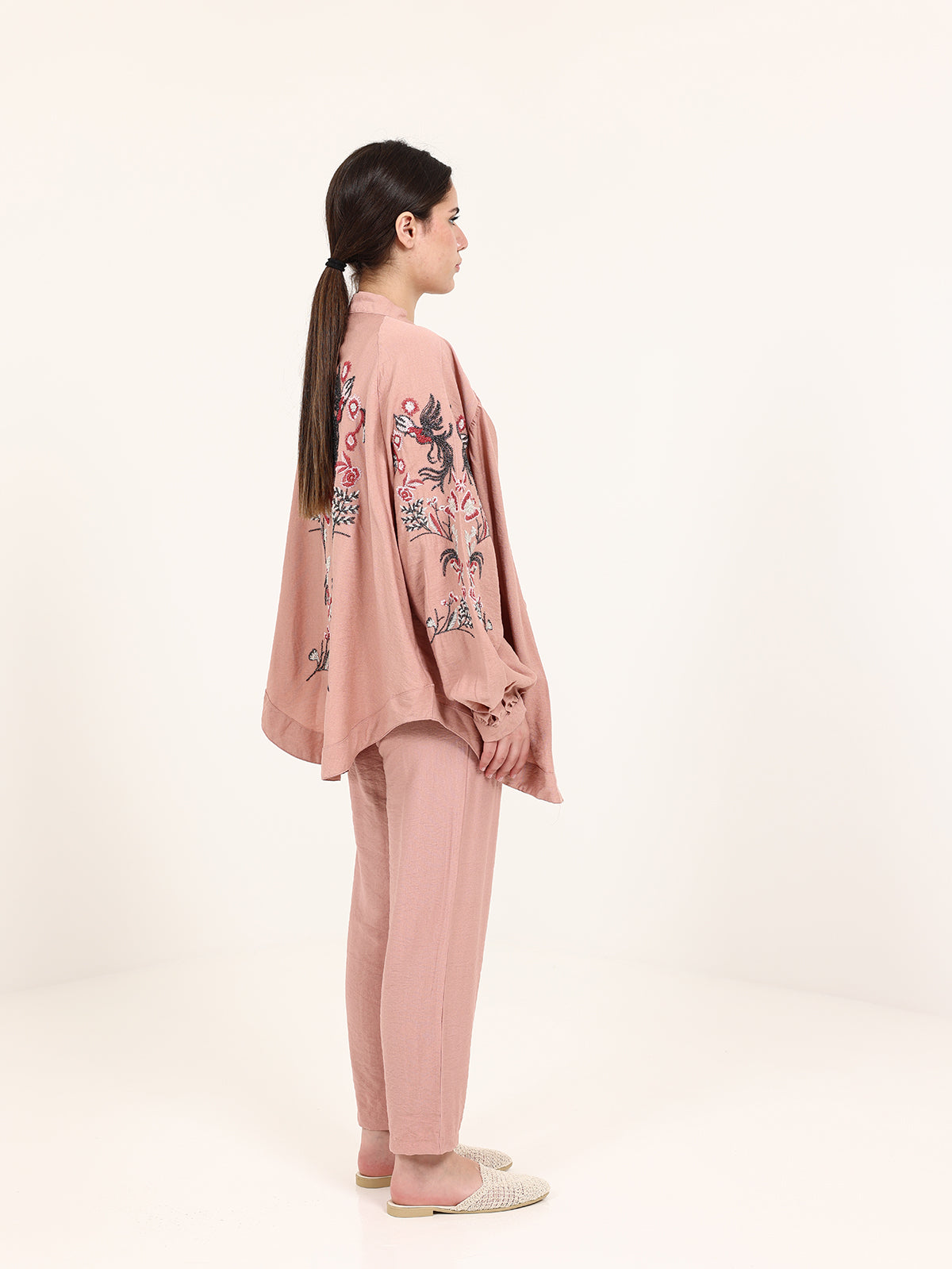 Pudra Linen Embroidered Set