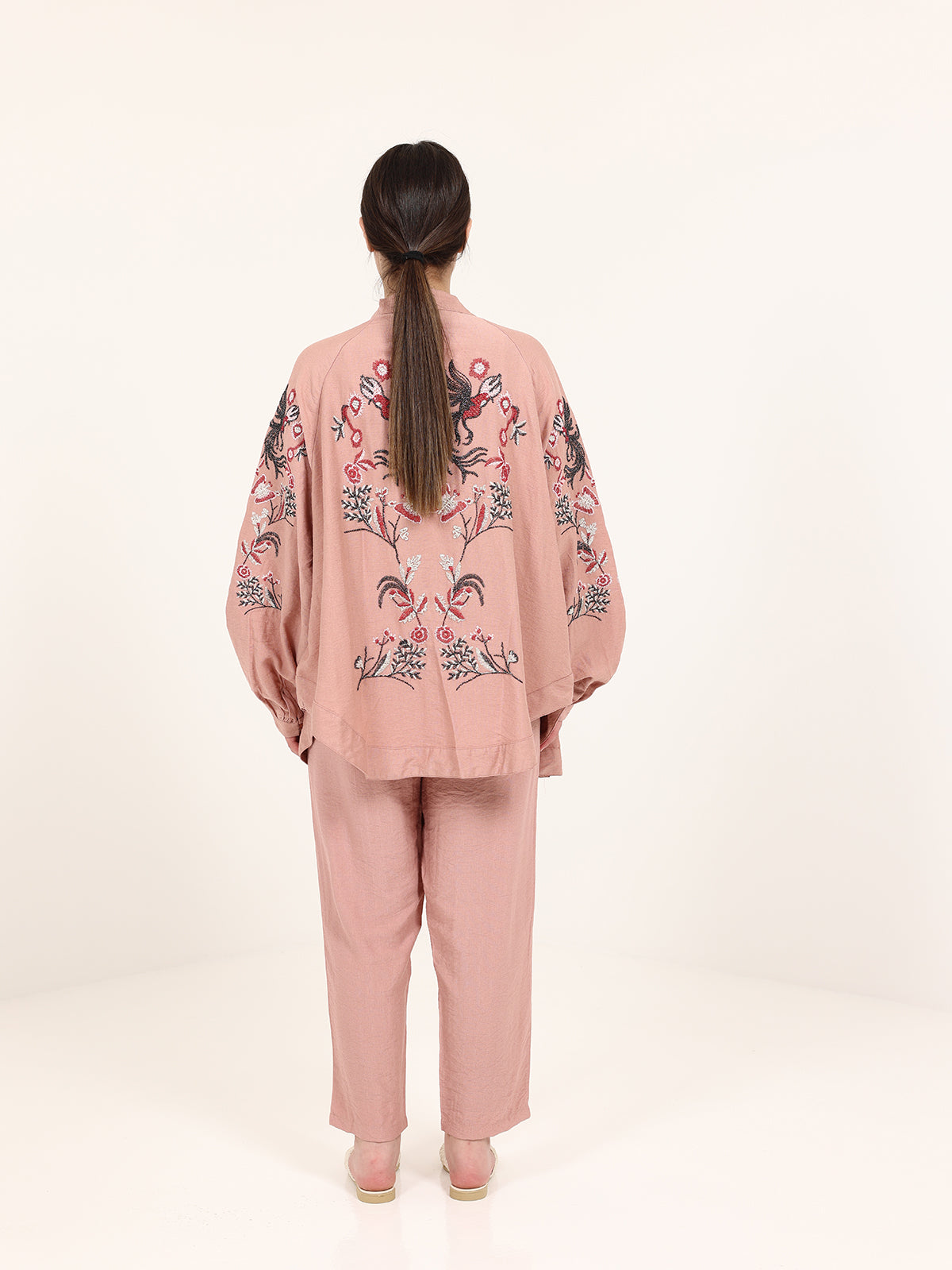 Pudra Linen Embroidered Set