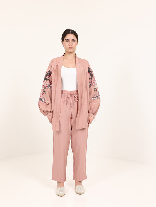 Pudra Linen Embroidered Set