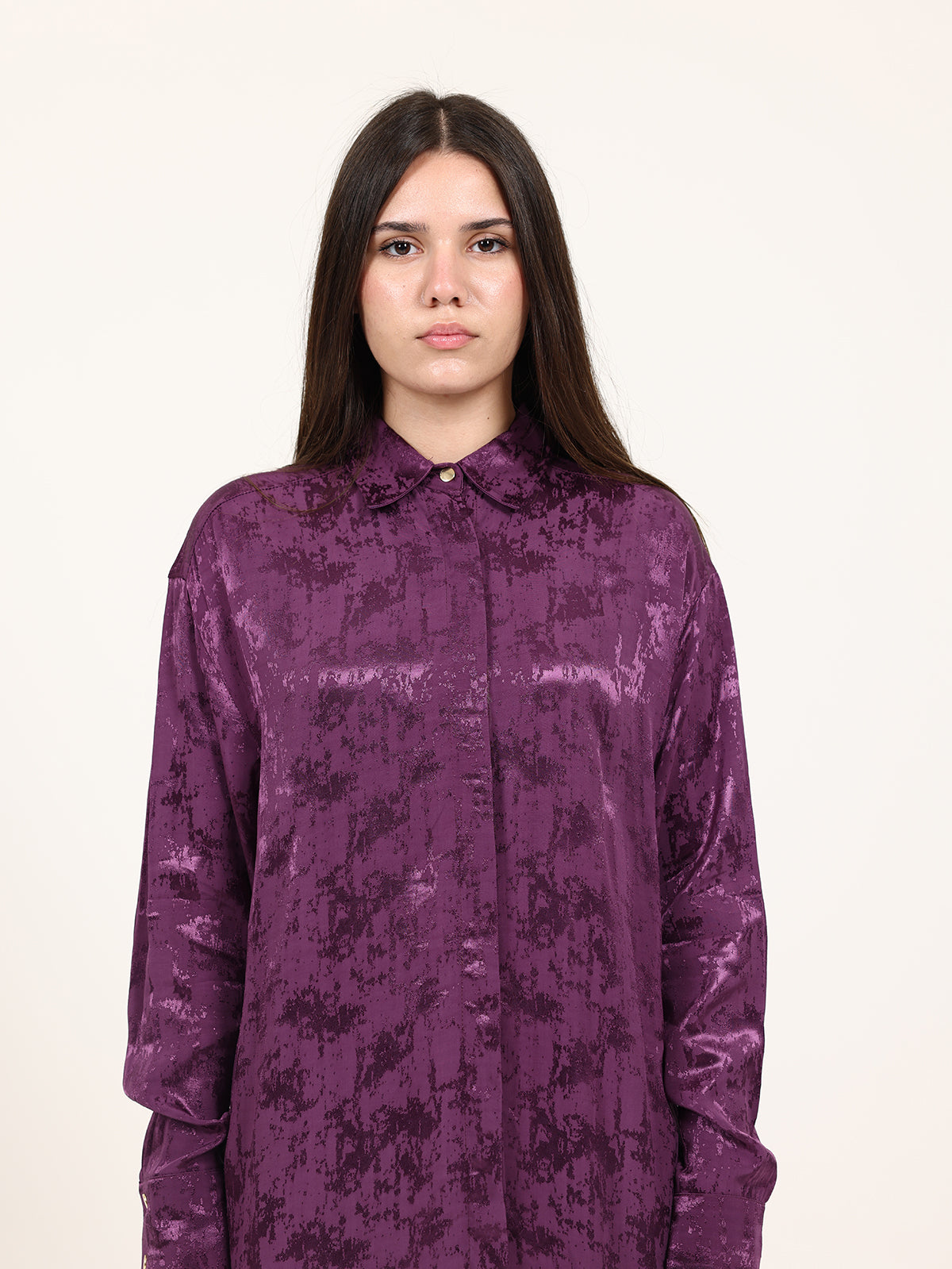 Purple Jacquard Hidden Buttons Set