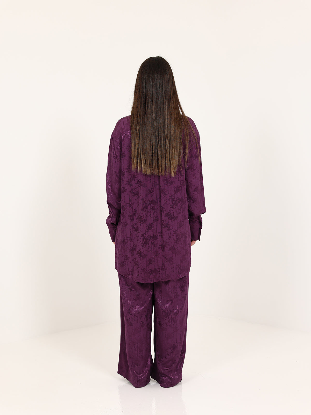 Purple Jacquard Hidden Buttons Set