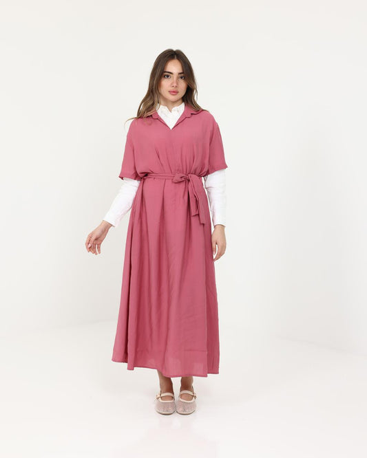 Smoke Pink Modal Long Vest