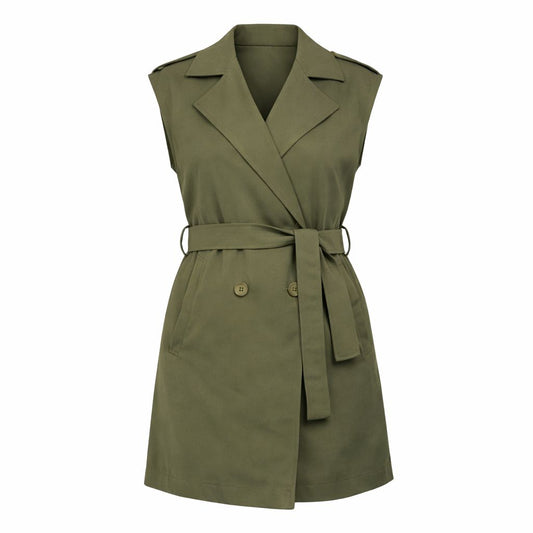 Long Olive Green Vest