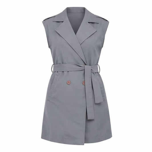 Long Grey Vest