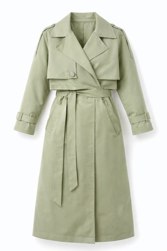 VEYA TRENCH COAT Light Green