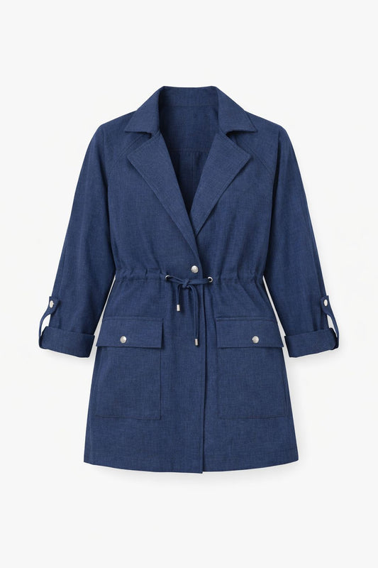 Navy Blue Urban Waist Blazer