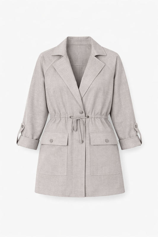 Gray Urban Waist Blazer