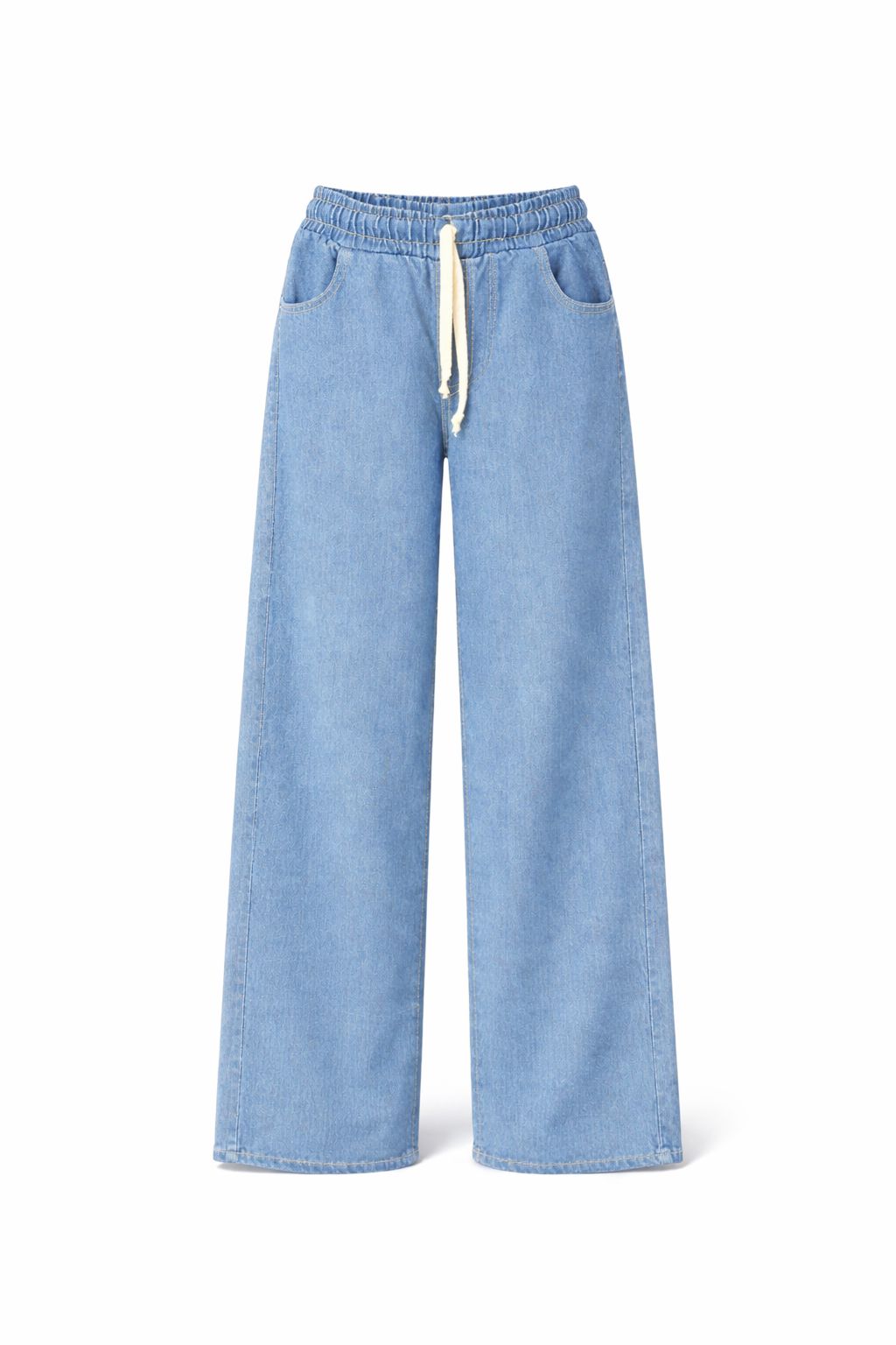 Jeans With Elastic Waiste & Pockets / 8284 B