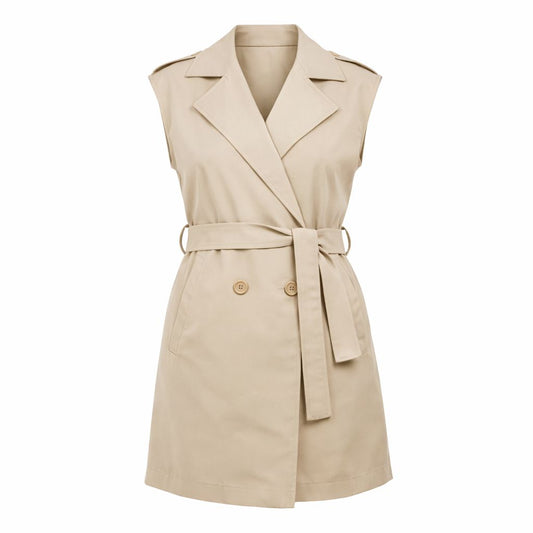 Long Beige Vest